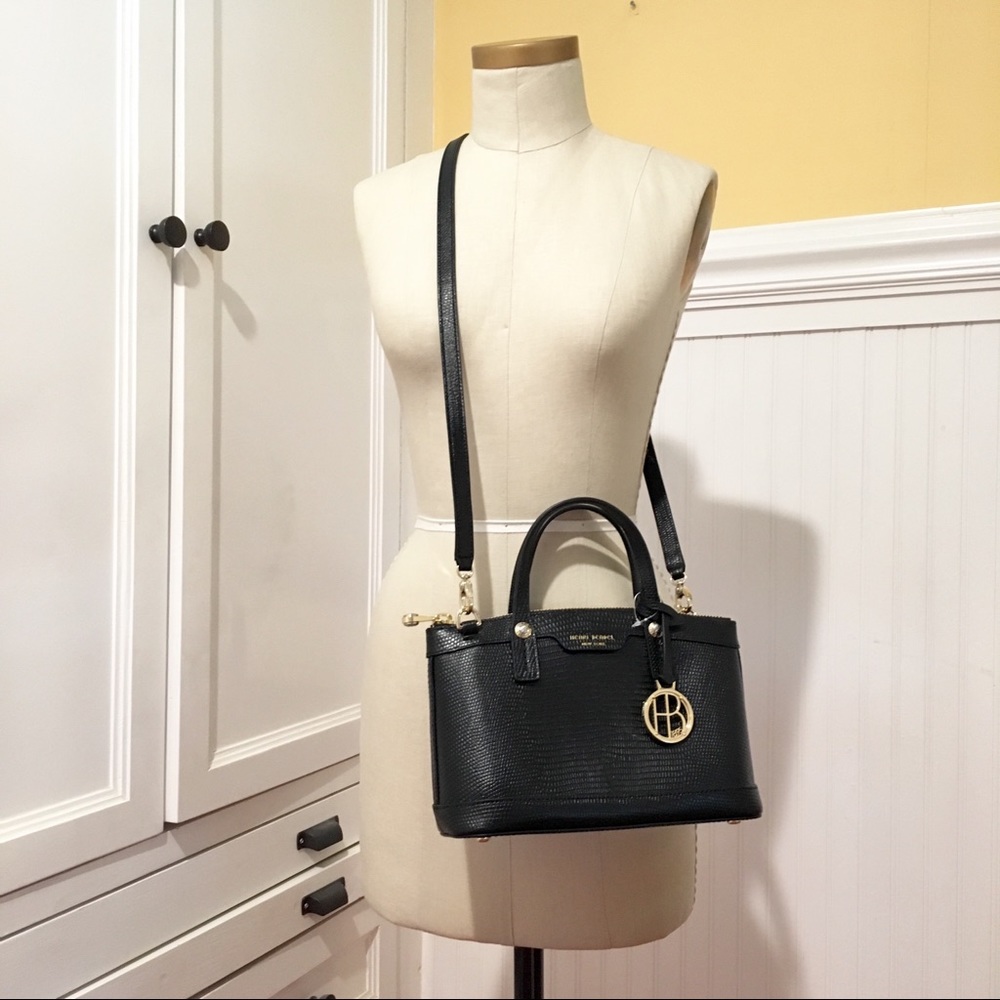 Henri Bendel black croc crossbody